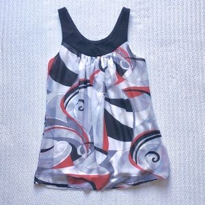Women’s Abstract Print Tunic Length Shirt